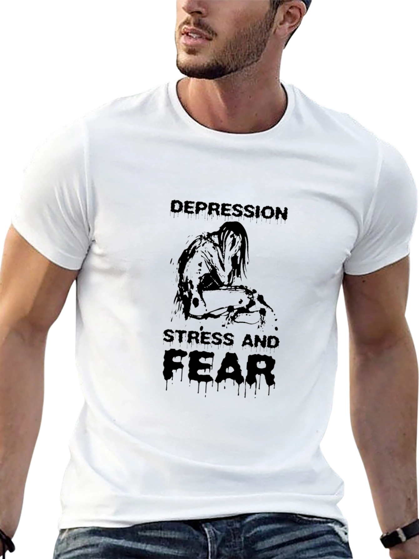 Depression Stress and Fear Graphic T-Shirt