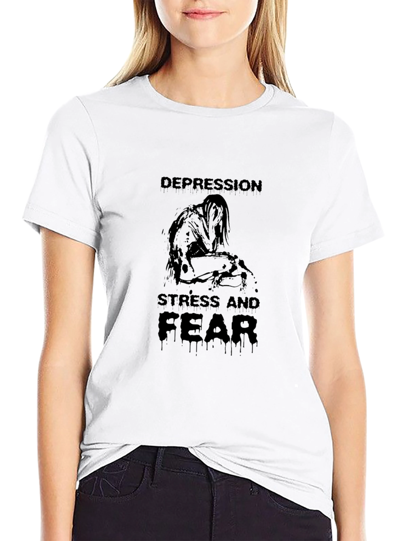 Depression Stress and Fear Graphic T-Shirt