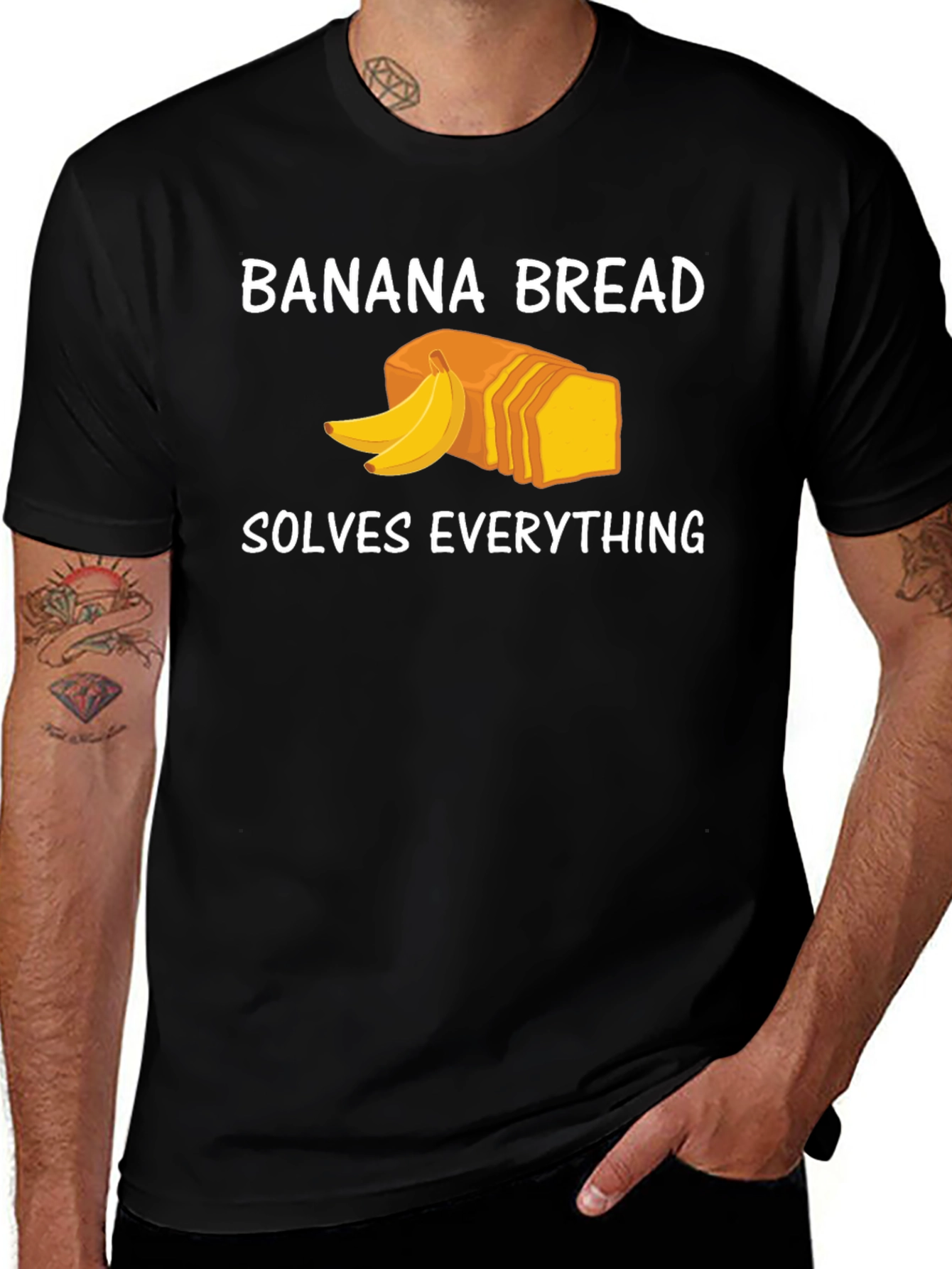 Banana Bread Solves Everything Funny T-Shirt