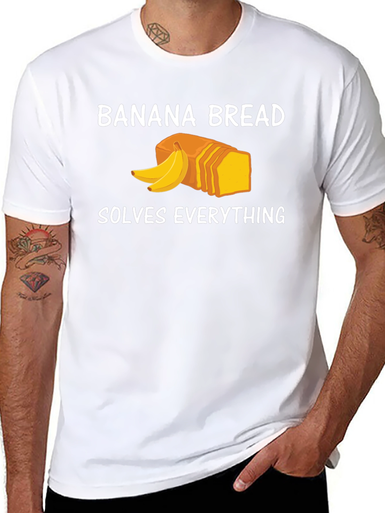 Banana Bread Solves Everything Funny T-Shirt