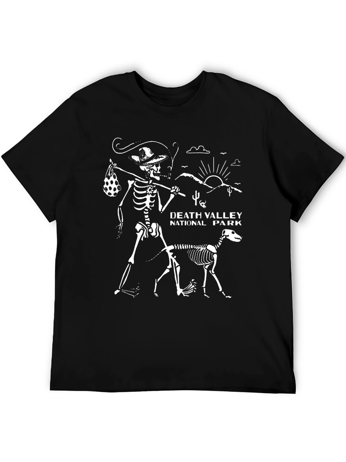 Death Valley National Park Skeleton Dog Graphic Tee