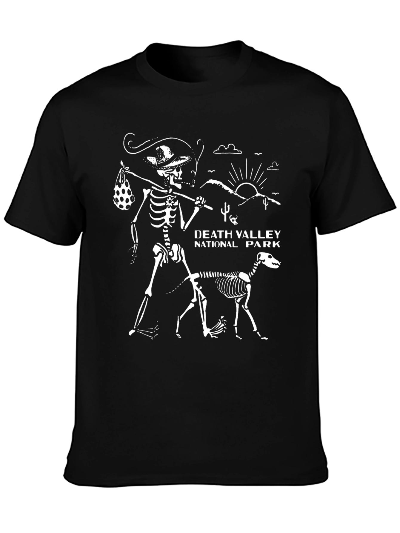 Death Valley National Park Skeleton Dog Graphic Tee