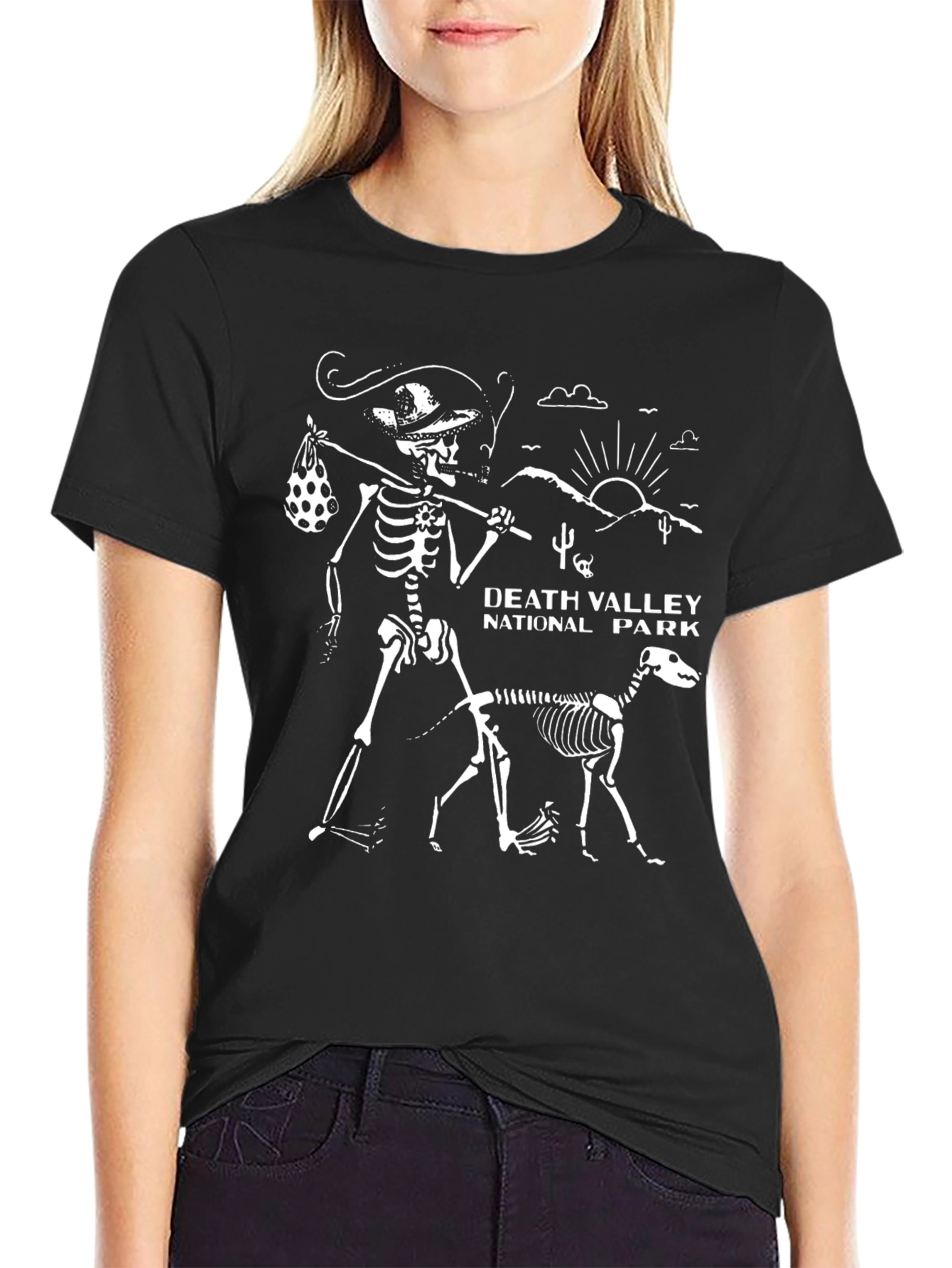 Death Valley National Park Skeleton Dog Graphic Tee