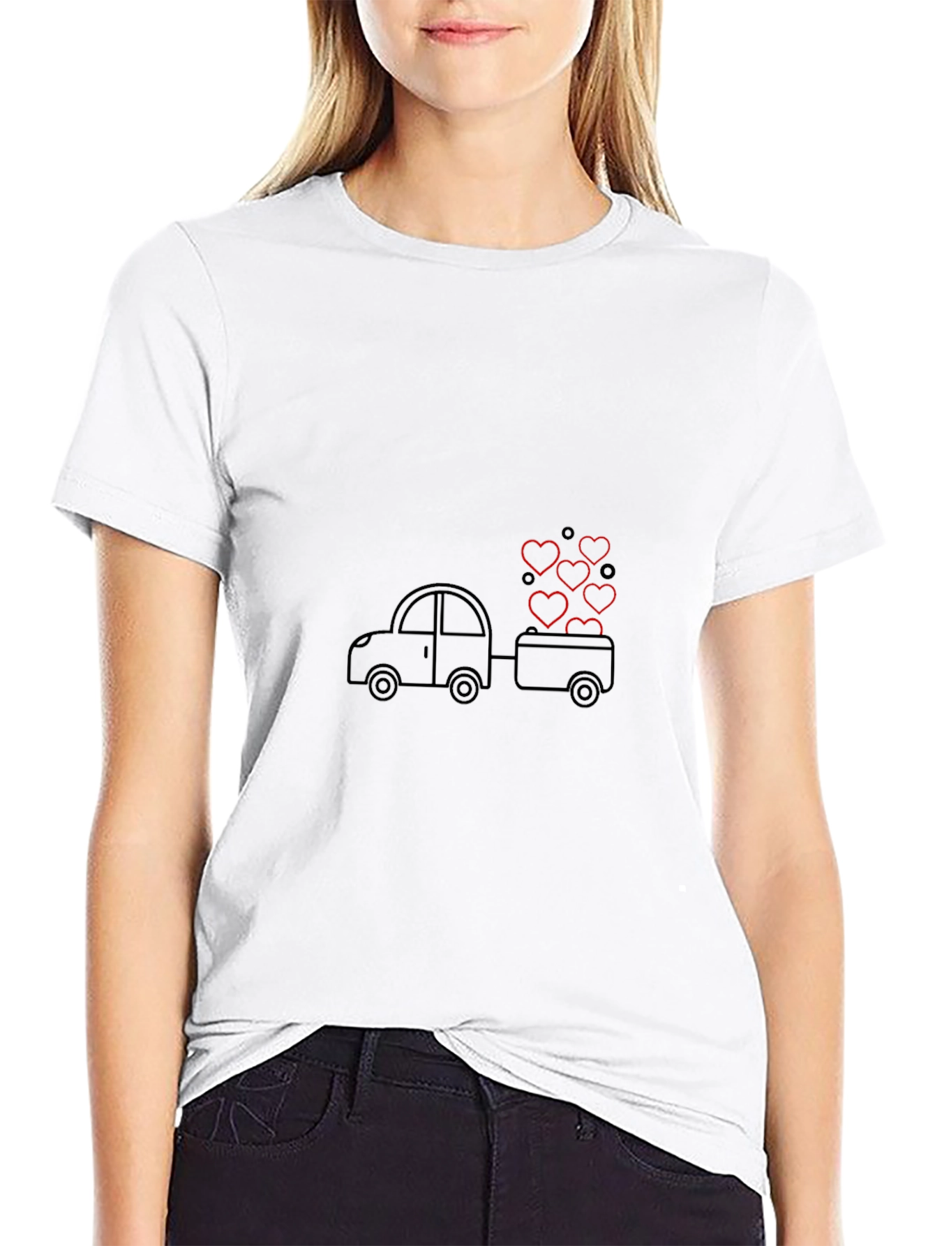 Heart Hauler Black T-Shirt - Love on Wheels!
