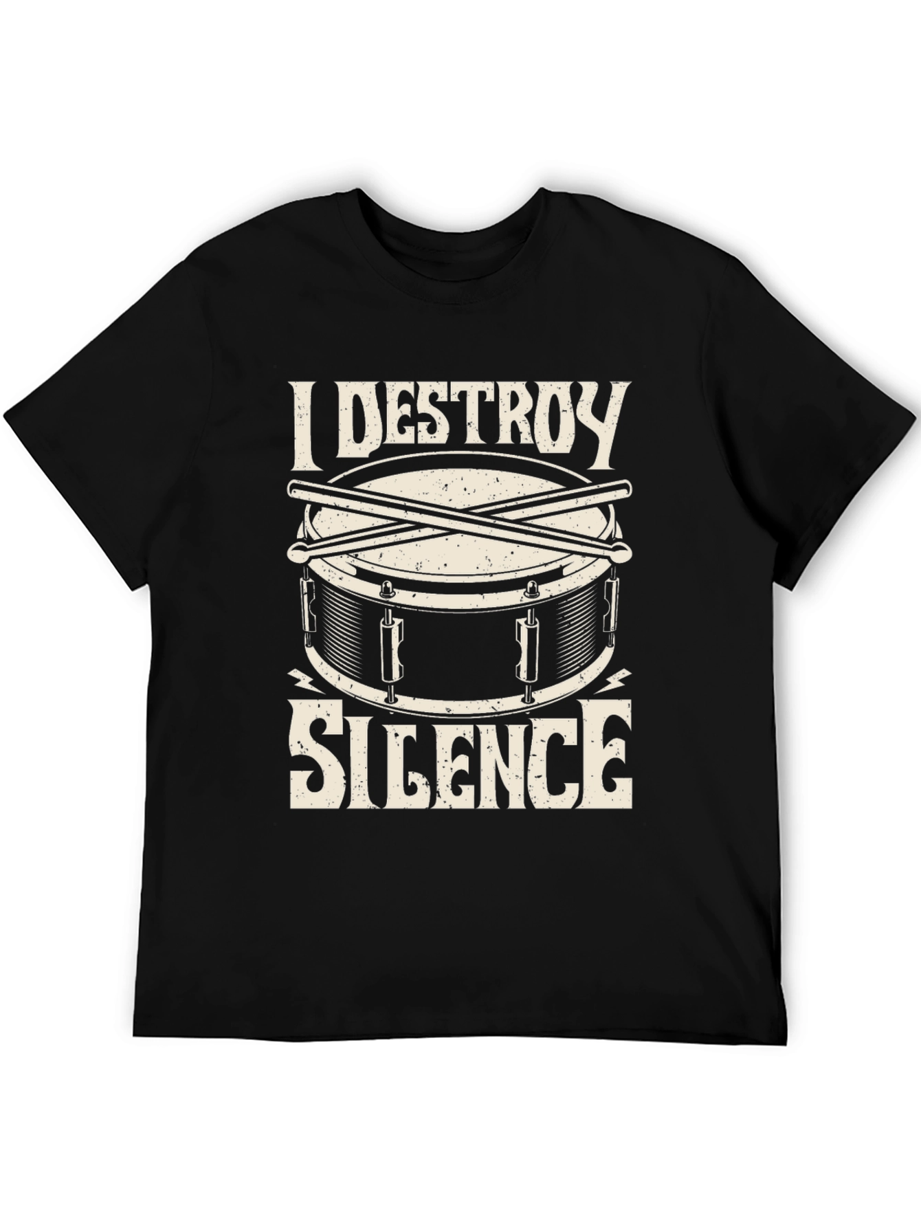 I Destroy Silence Drummer T-Shirt - Black