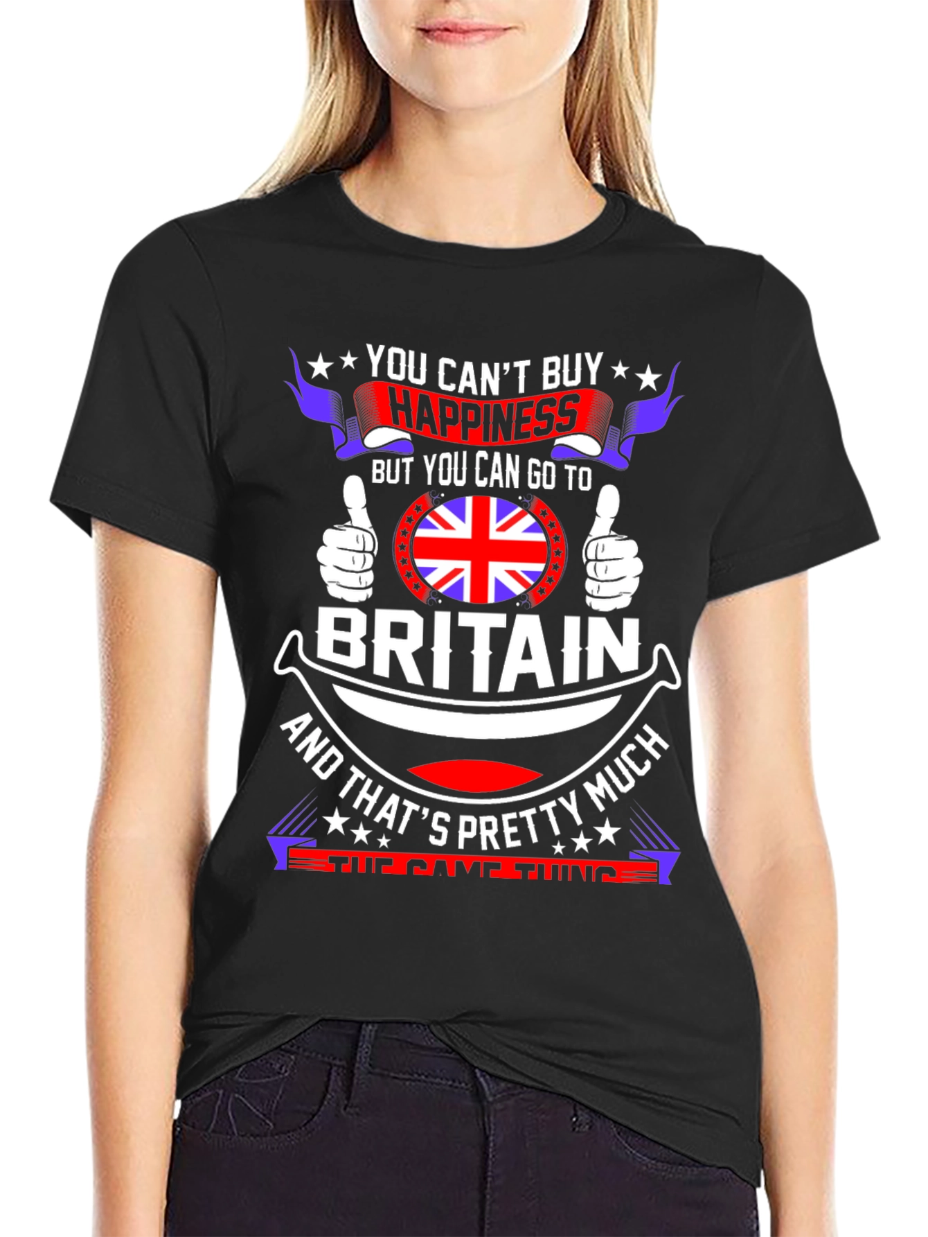 Britain Pride T-Shirt: You Cant Buy Happiness!