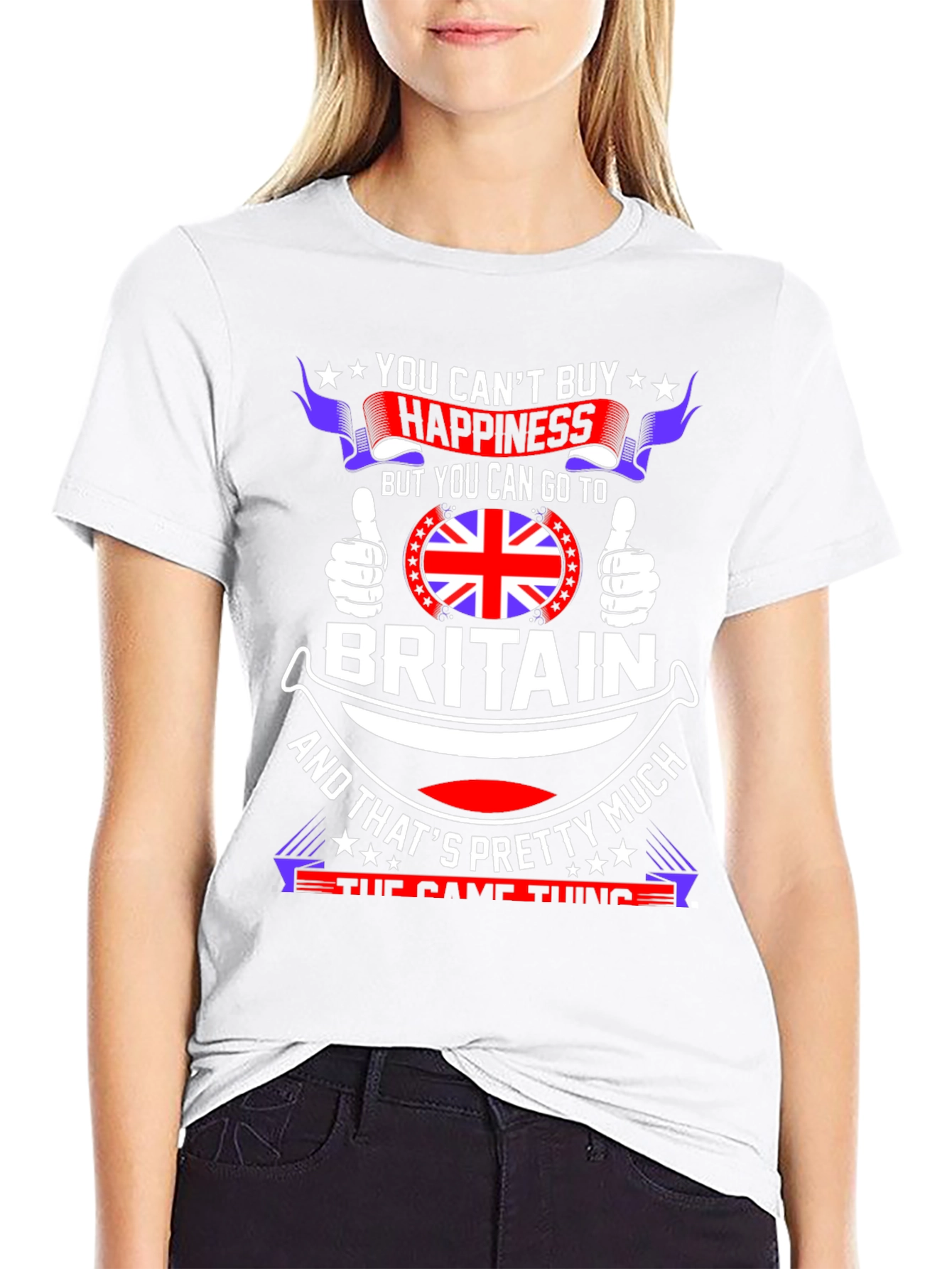 Britain Pride T-Shirt: You Cant Buy Happiness!