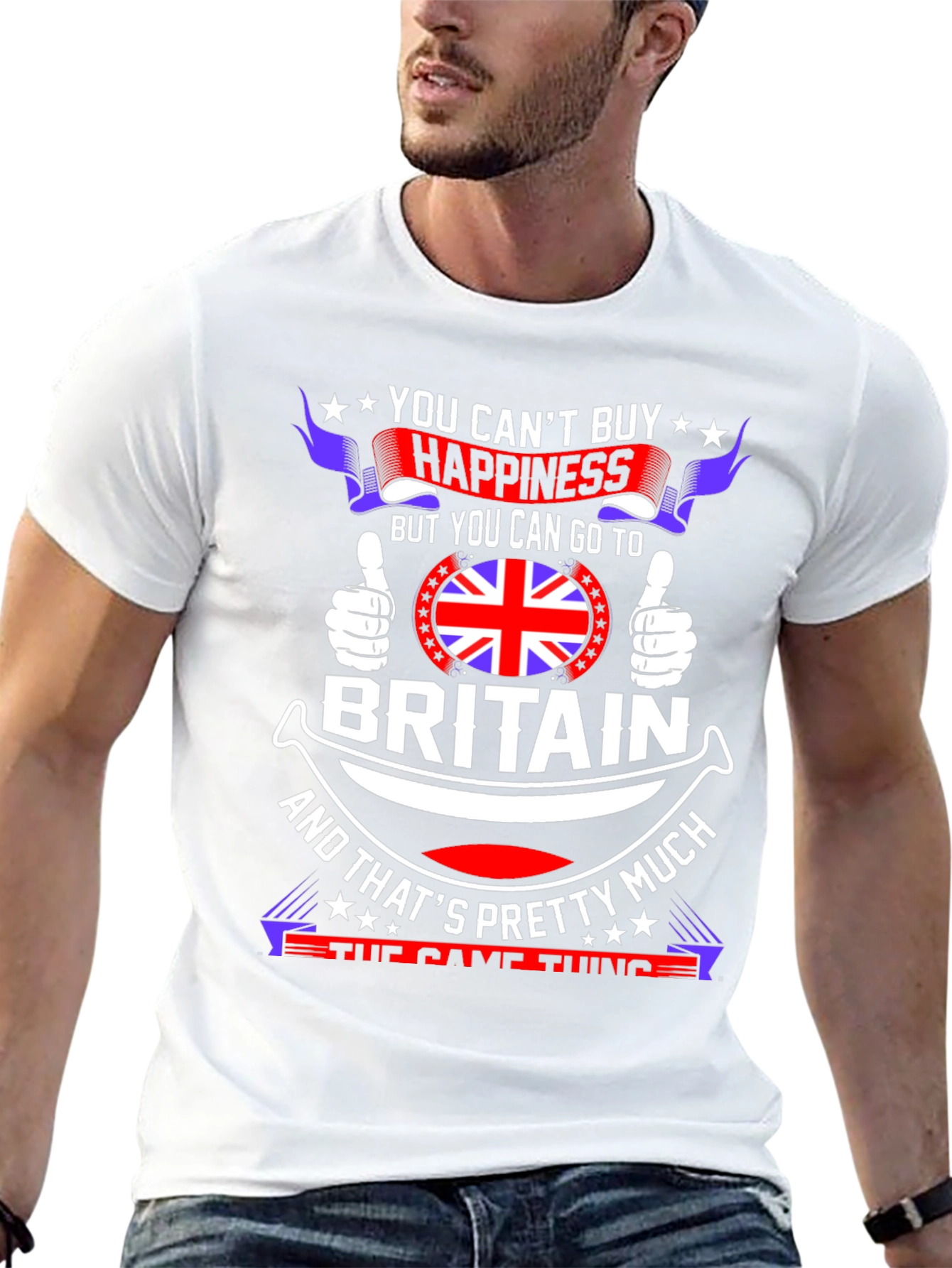 Britain Pride T-Shirt: You Cant Buy Happiness!