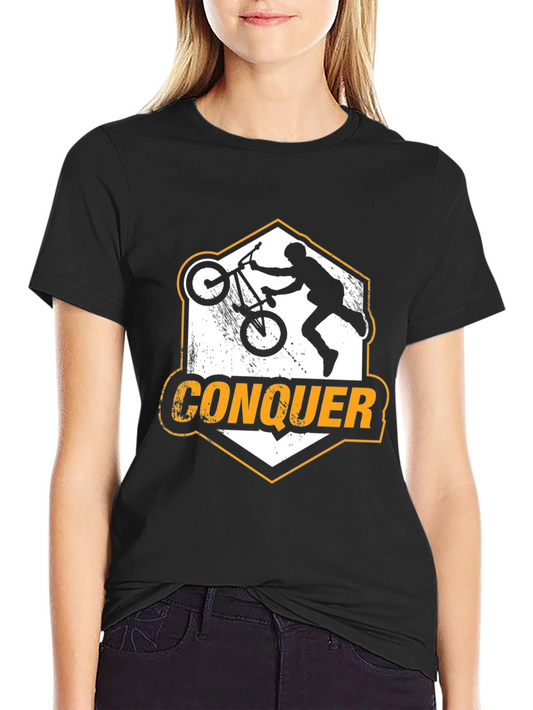 BMX Conquer T-Shirt - Black Graphic Tee