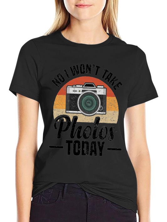 Retro Camera T-Shirt - No Photos Today