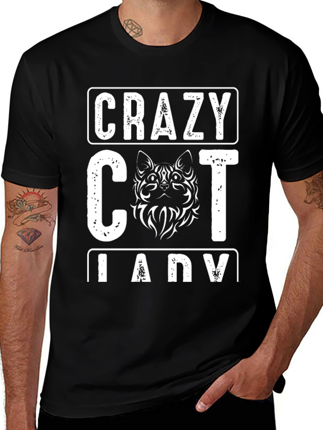 Crazy Cat Lady T-Shirt - Novelty Graphic Tee