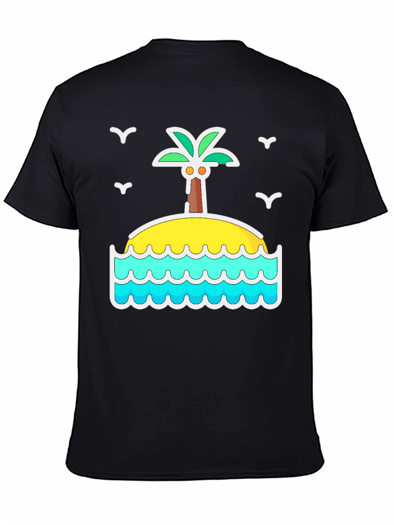 Island Palm Tree Graphic T-Shirt