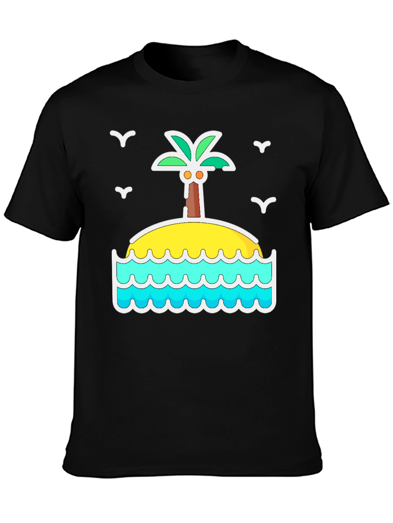 Island Palm Tree Graphic T-Shirt