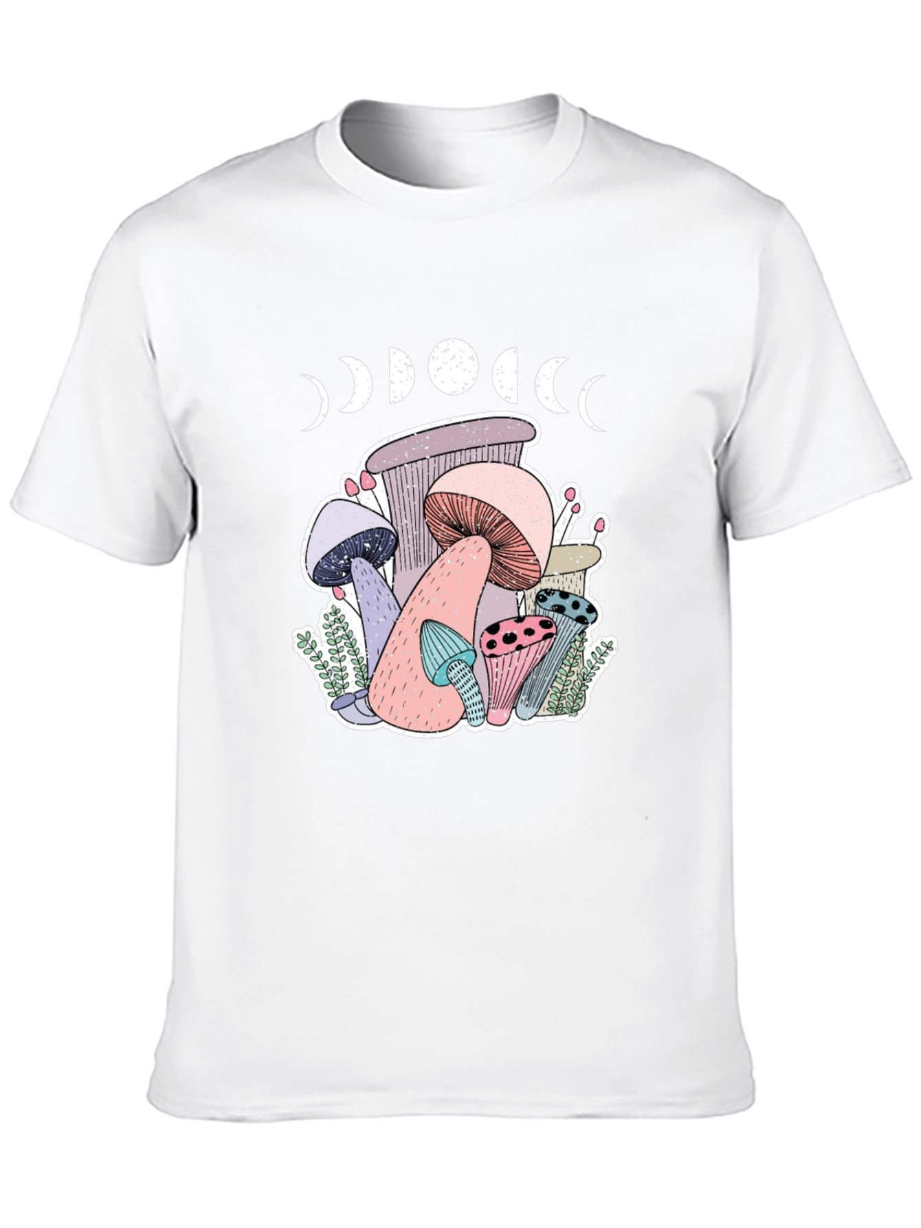 Mushroom Moon Phase Graphic T-Shirt