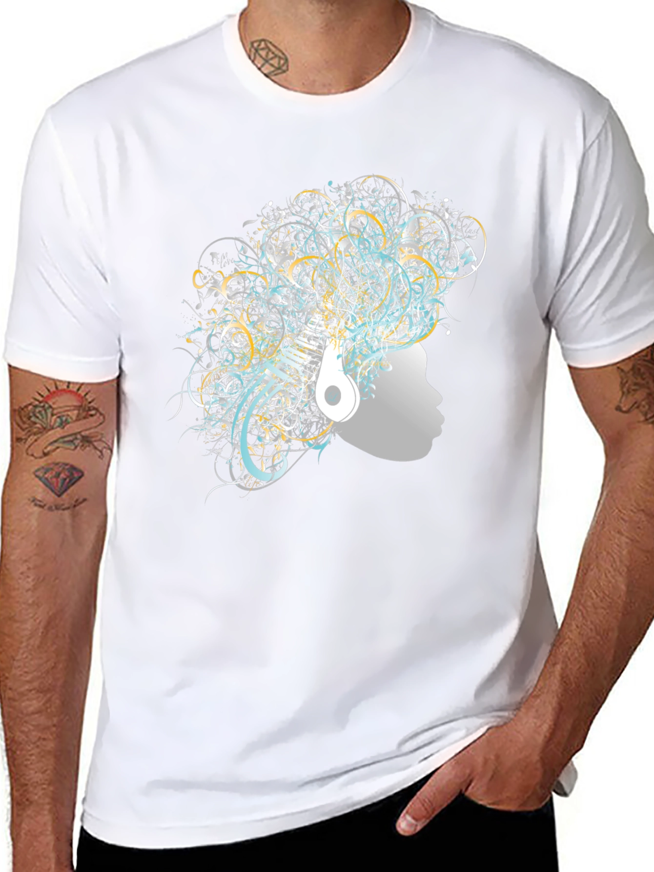 Abstract Art Afro Tee
