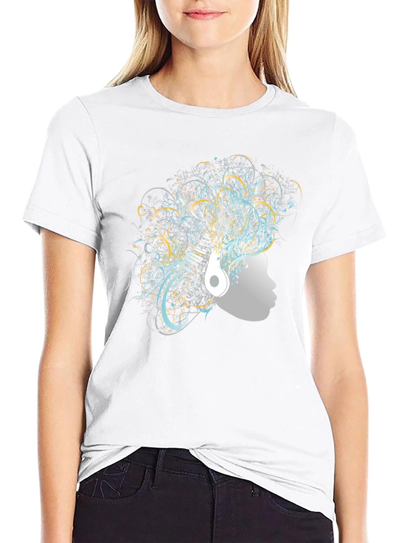Abstract Art Afro Tee