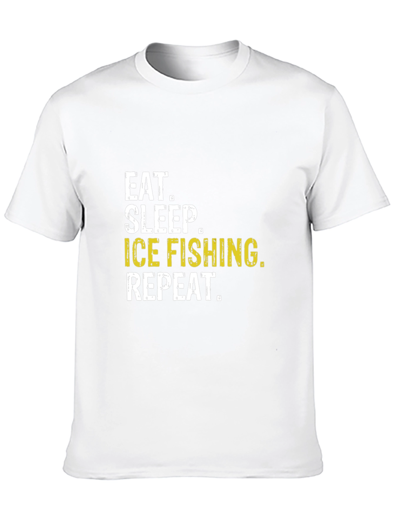 Eat Sleep Ice Fishing Repeat Black T-Shirt