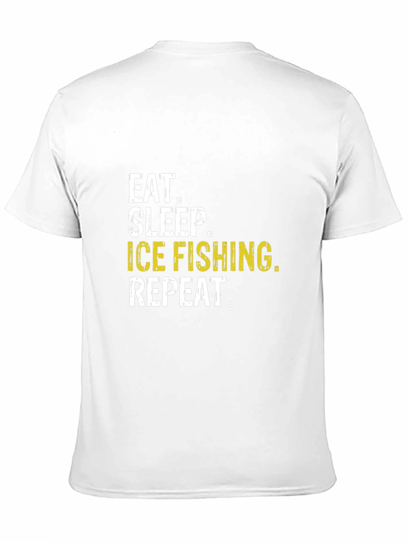 Eat Sleep Ice Fishing Repeat Black T-Shirt