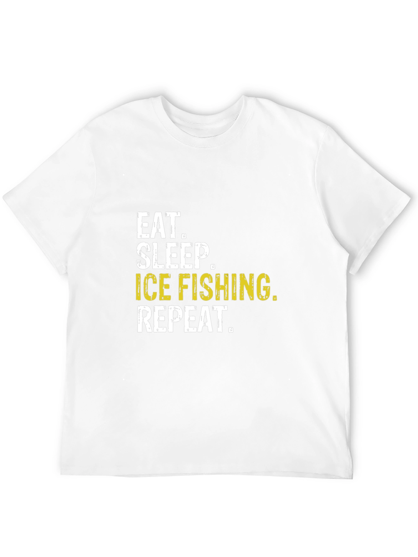 Eat Sleep Ice Fishing Repeat Black T-Shirt
