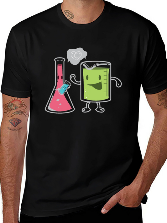 Science Humor T-Shirt - Beaker & Flask Chemistry Tee