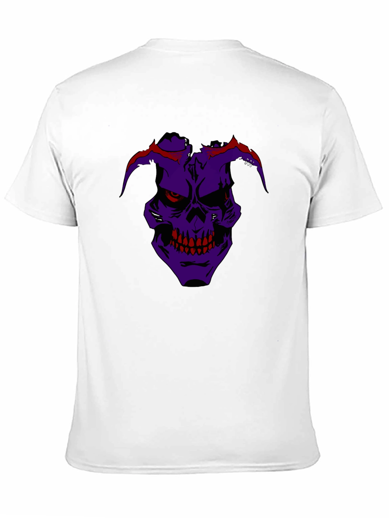Grim Purple Skull Graphic Tee - Mens Black T-Shirt