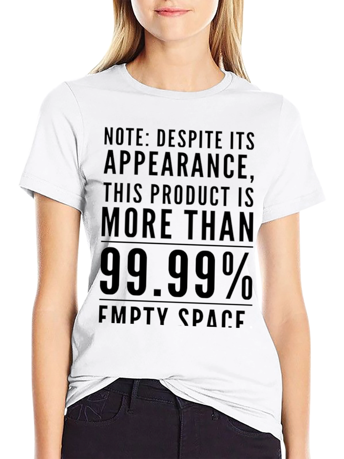 Funny Empty Space Tee - 99.99% Sarcasm T-Shirt