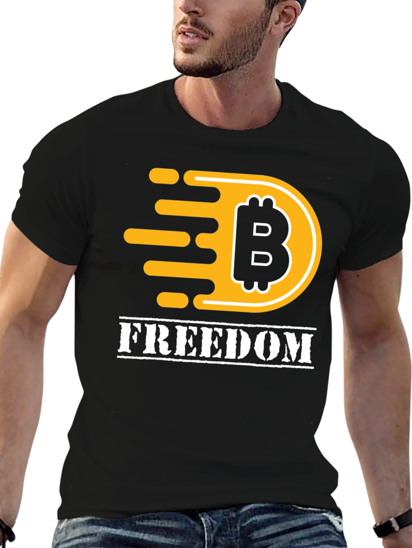 Bitcoin Freedom Graphic T-Shirt - Black