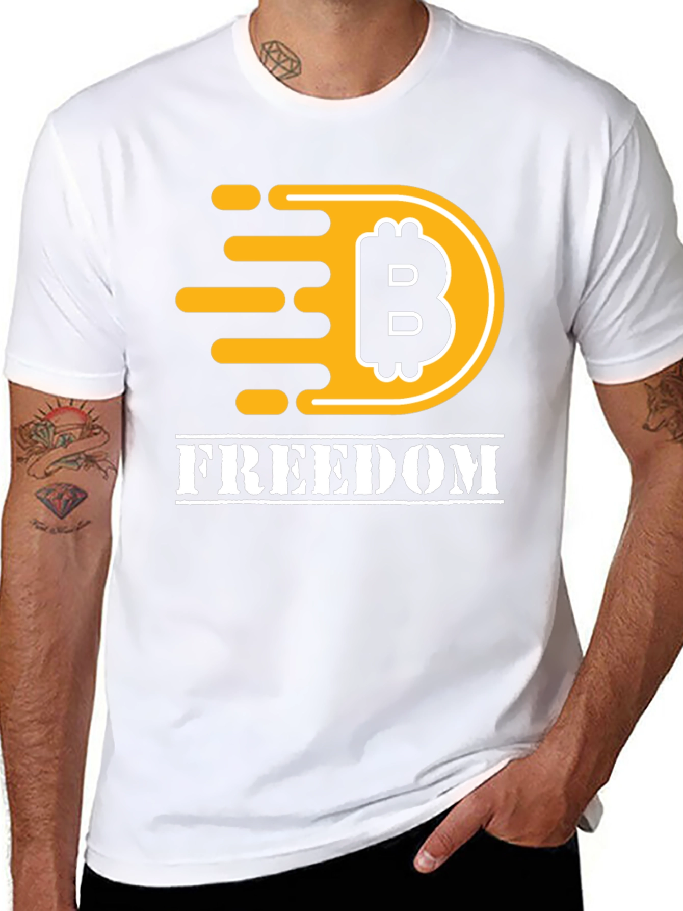 Bitcoin Freedom Graphic T-Shirt - Black