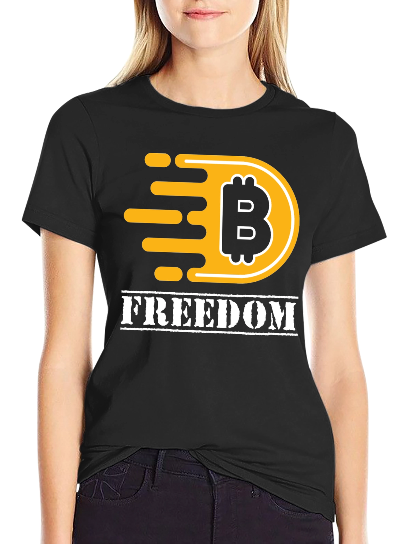 Bitcoin Freedom Graphic T-Shirt - Black
