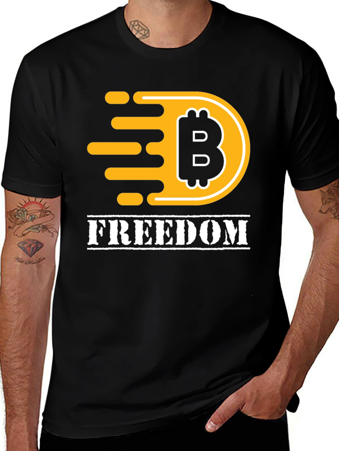 Bitcoin Freedom Graphic T-Shirt - Black