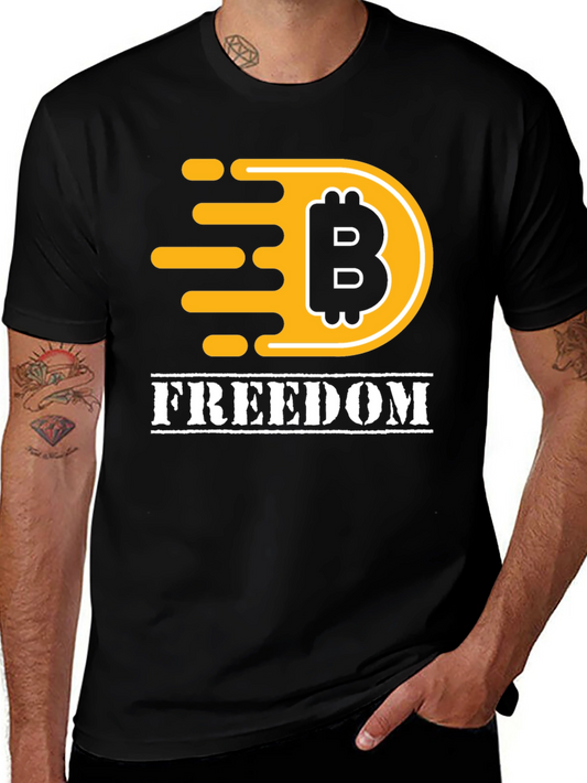 Bitcoin Freedom Graphic T-Shirt - Black