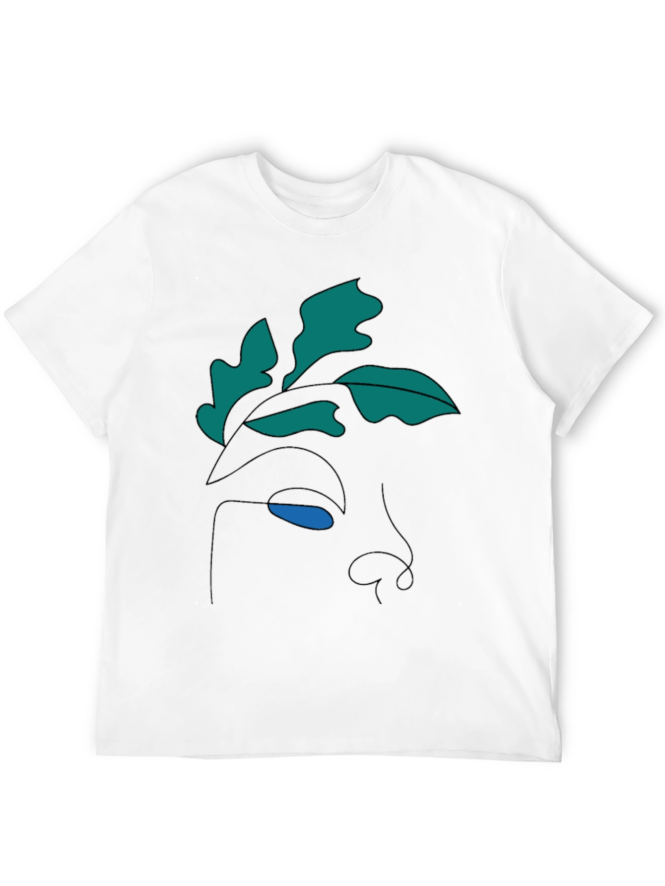 Abstract Face Graphic Tee - Modern Line Art Shirt