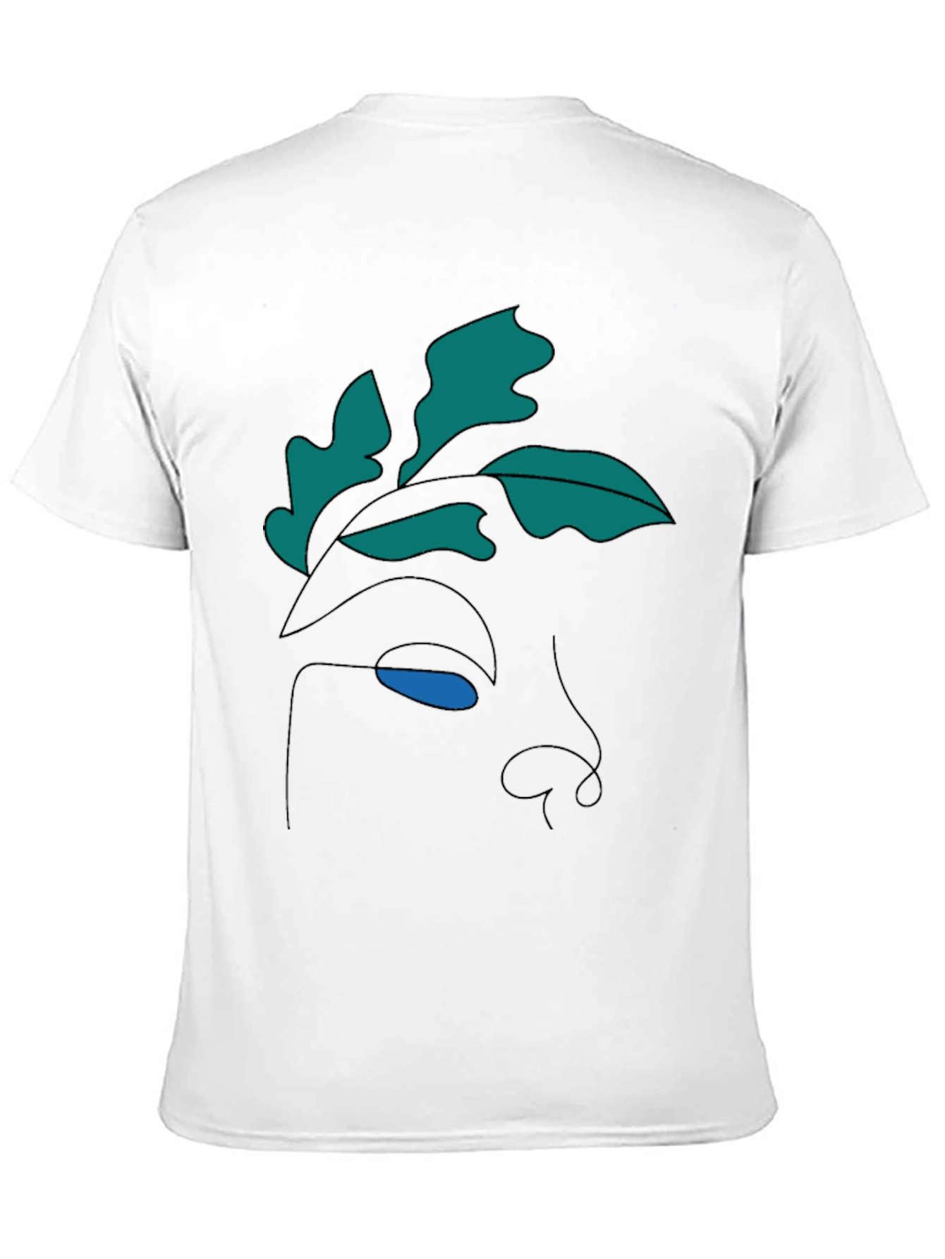 Abstract Face Graphic Tee - Modern Line Art Shirt