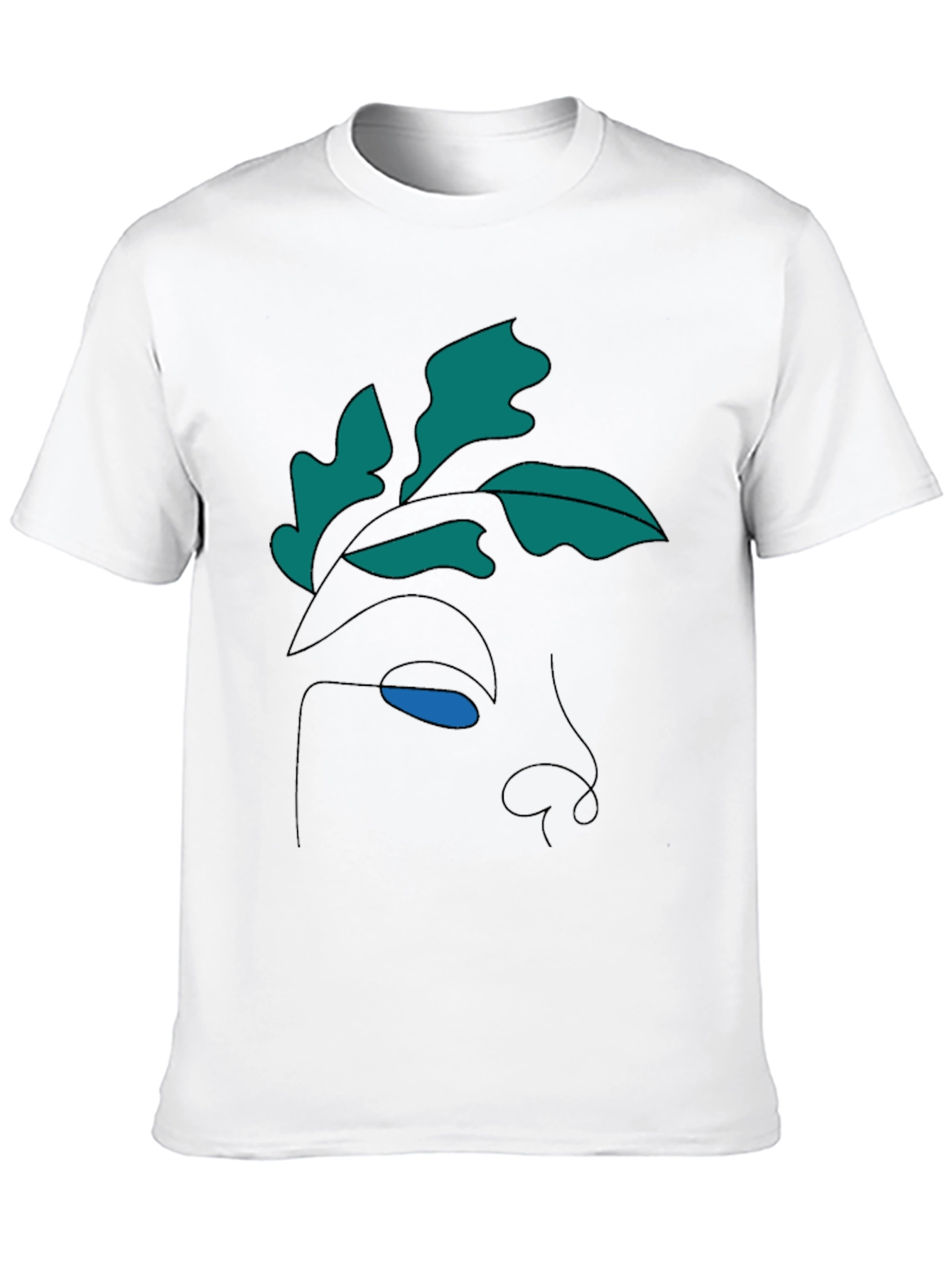 Abstract Face Graphic Tee - Modern Line Art Shirt