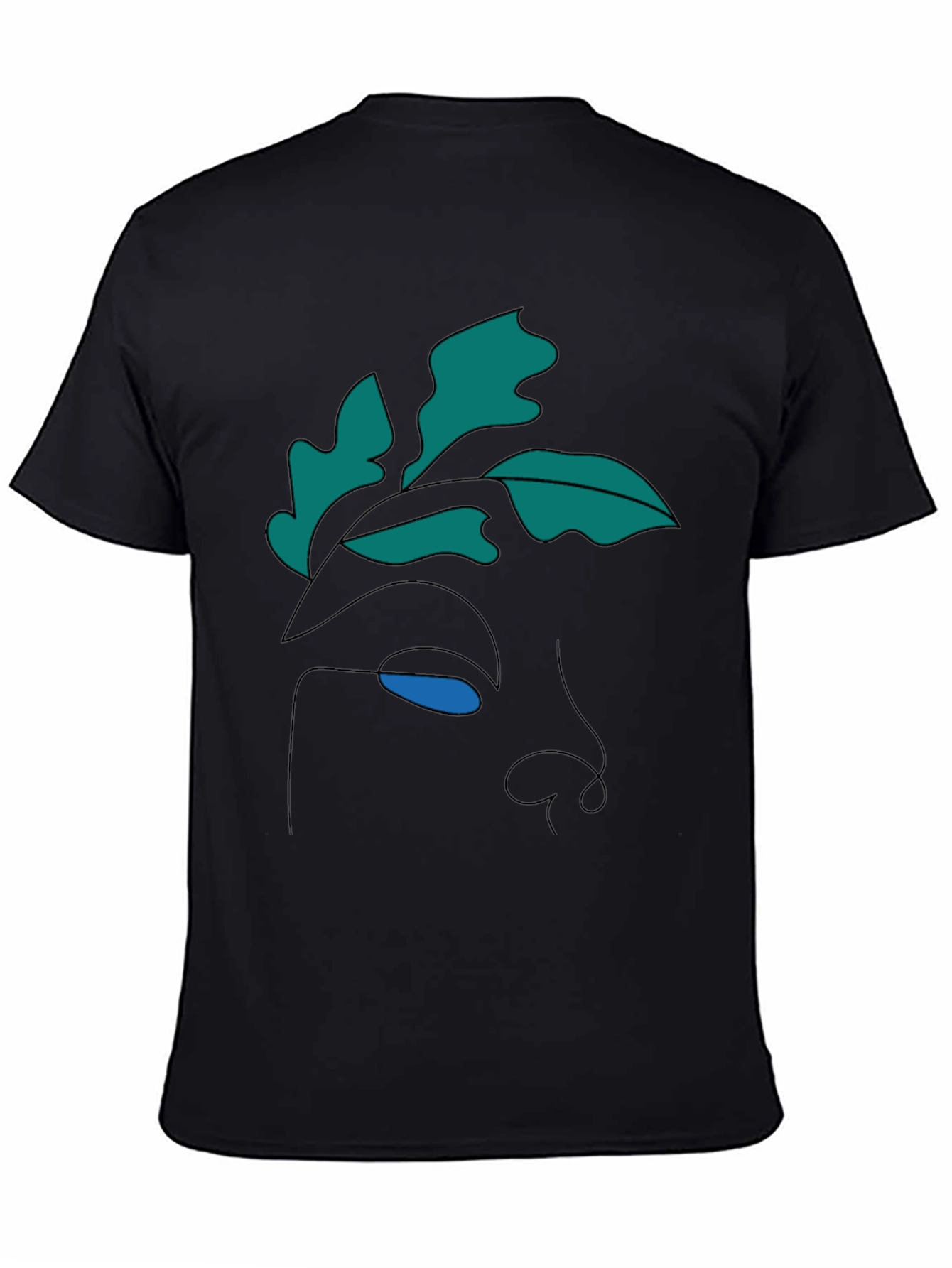 Abstract Face Graphic Tee - Modern Line Art Shirt