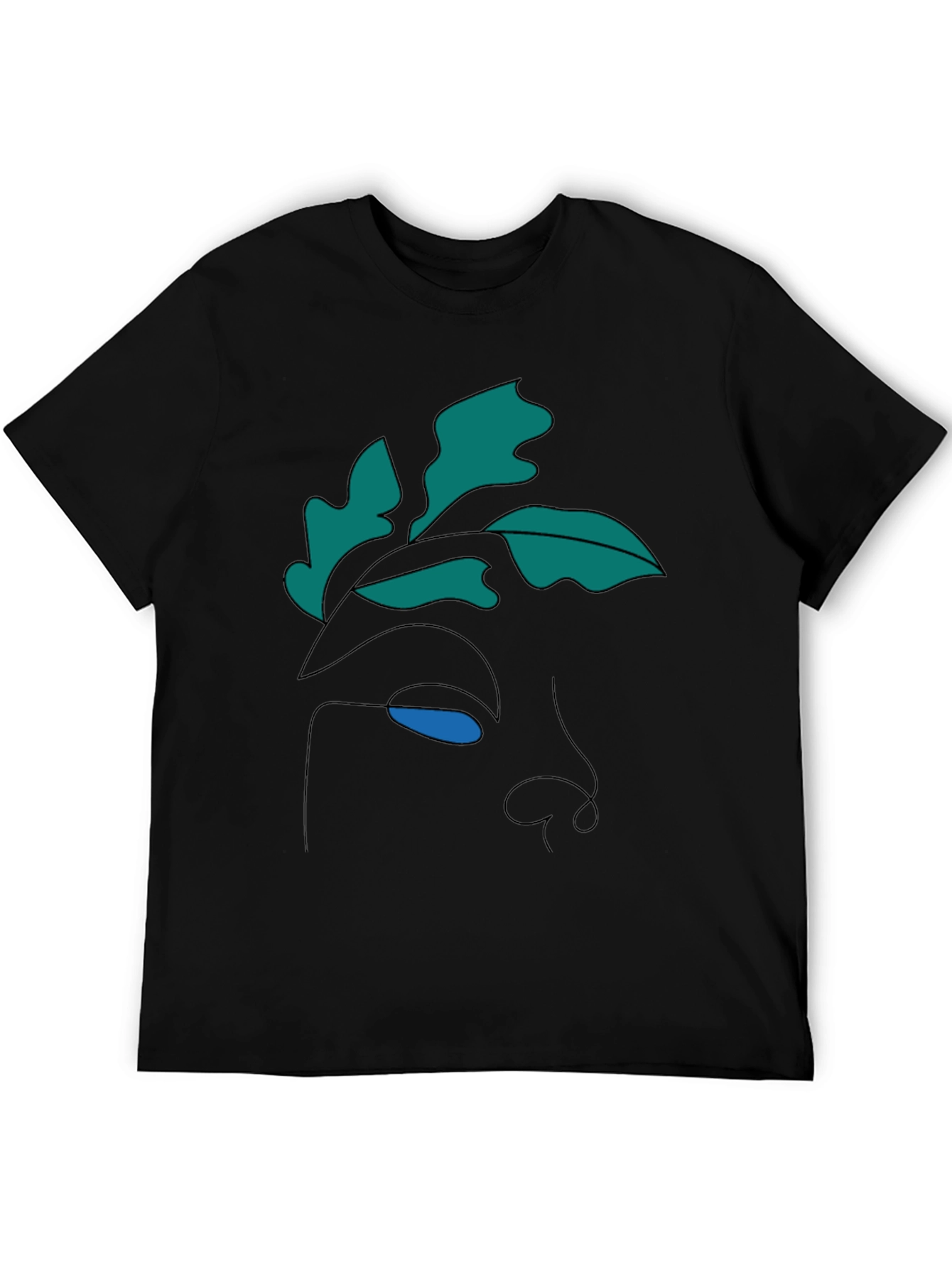 Abstract Face Graphic Tee - Modern Line Art Shirt