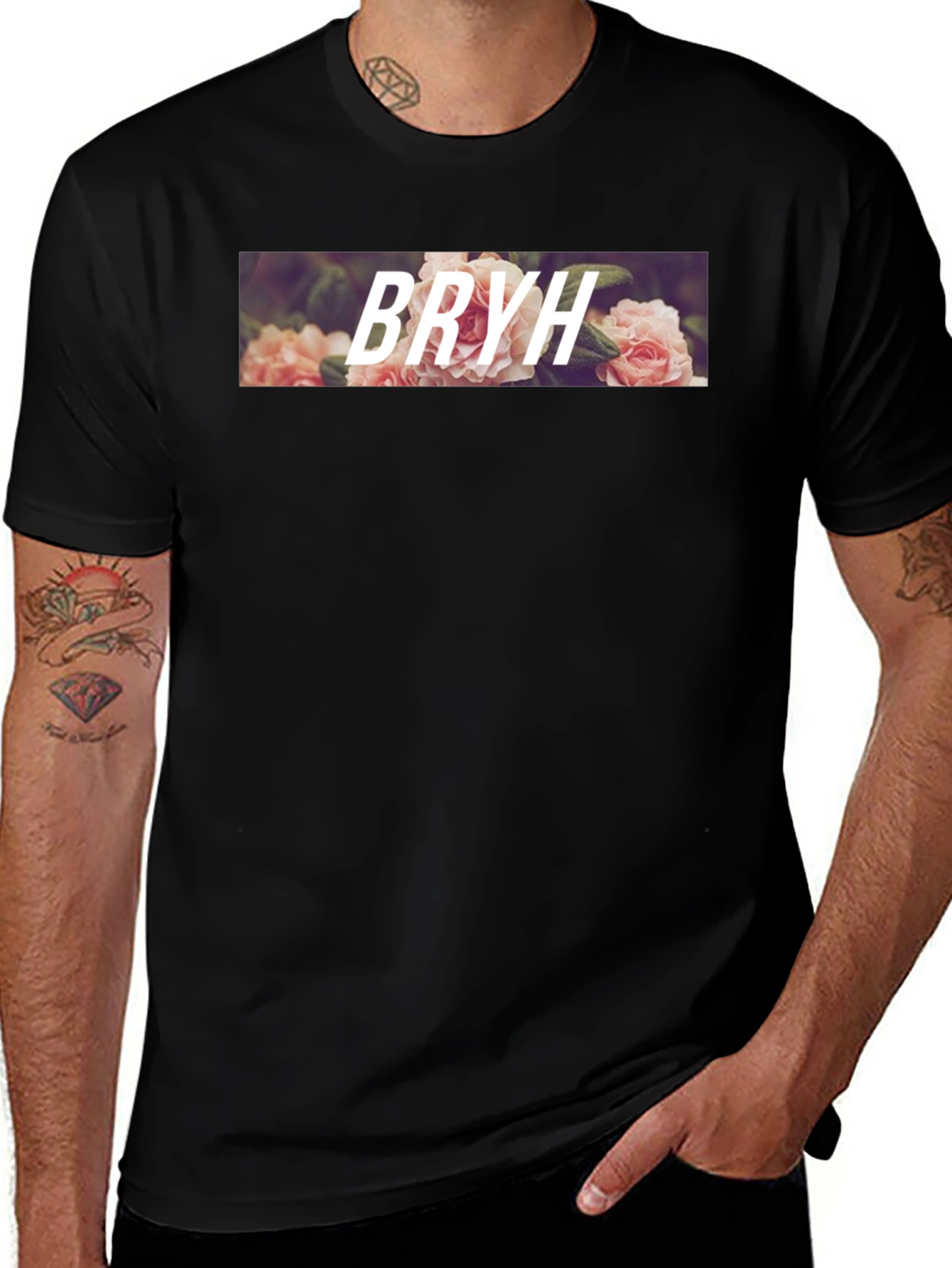 Floral BRYH Graphic Tee - Stylish Casual Wear