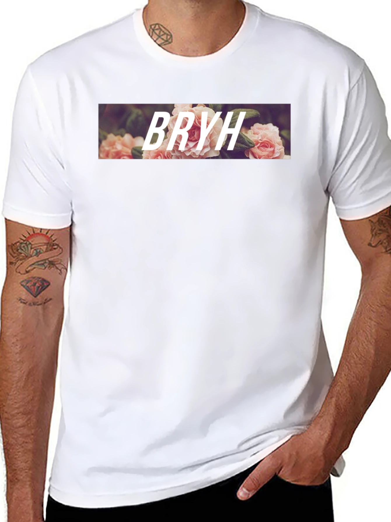 Floral BRYH Graphic Tee - Stylish Casual Wear