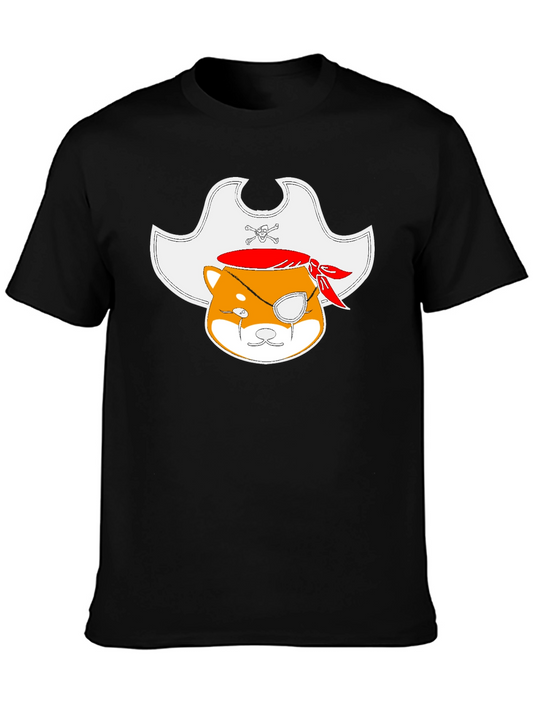 Pirate Shiba Inu Black T-Shirt