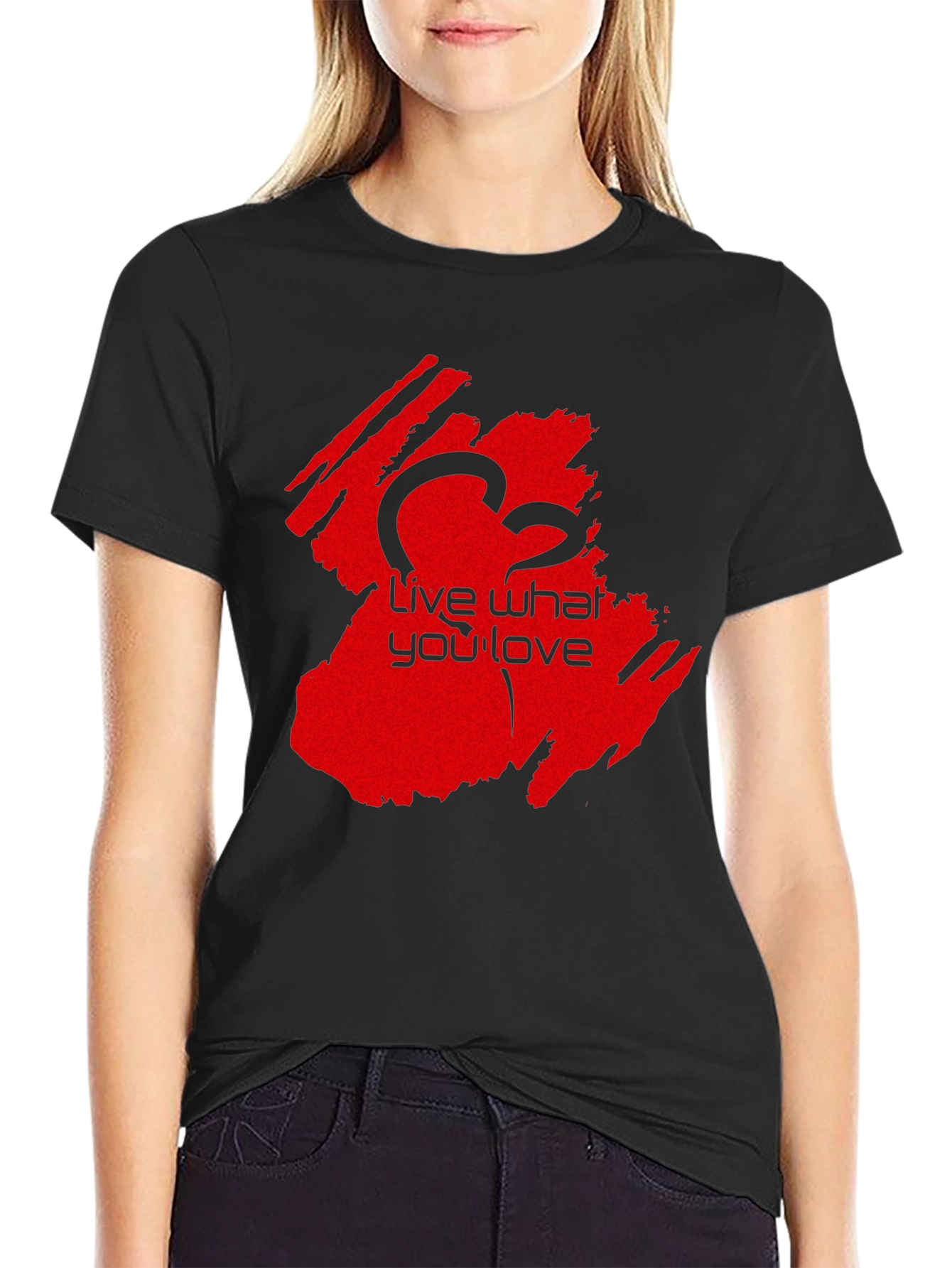 Live What You Love Black T-Shirt - Casual Wear