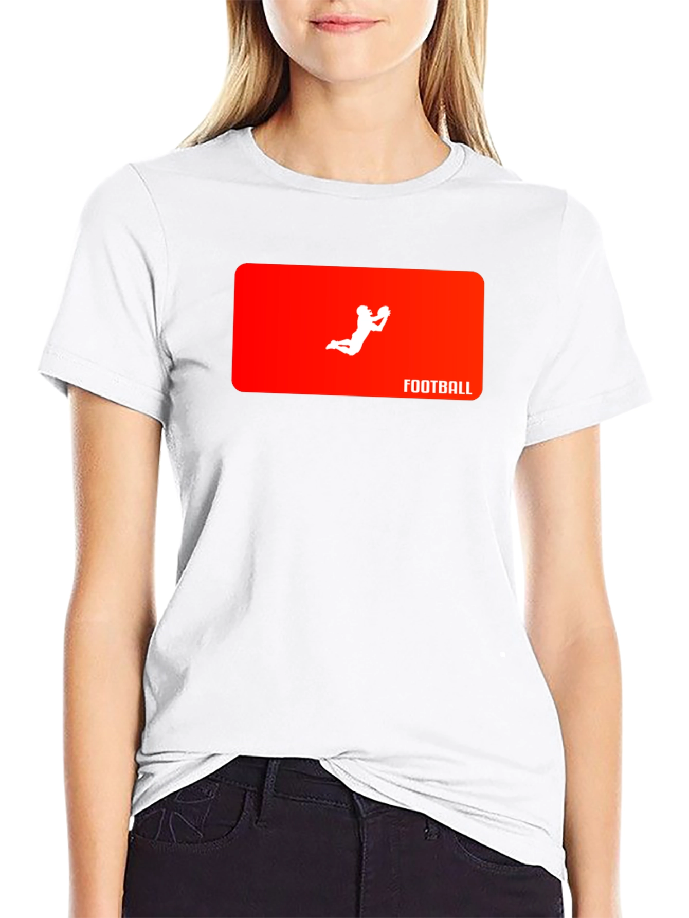 Football Catch Graphic Tee - Black T-Shirt