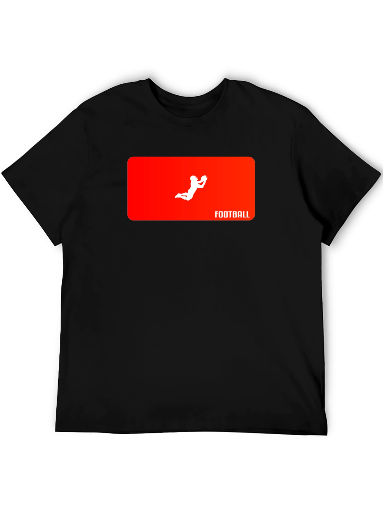Football Catch Graphic Tee - Black T-Shirt
