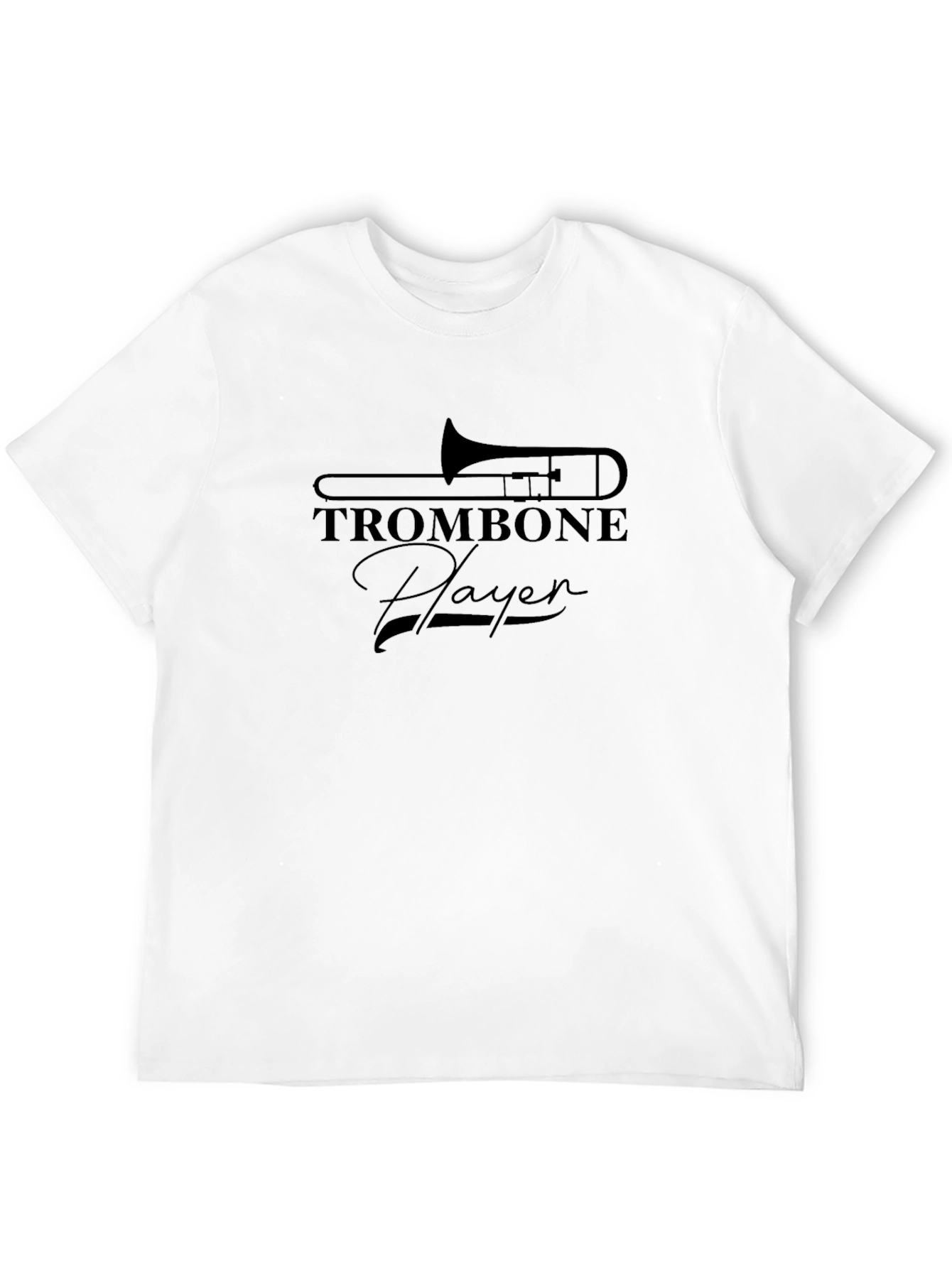 Trombone Player Black Graphic T-Shirt