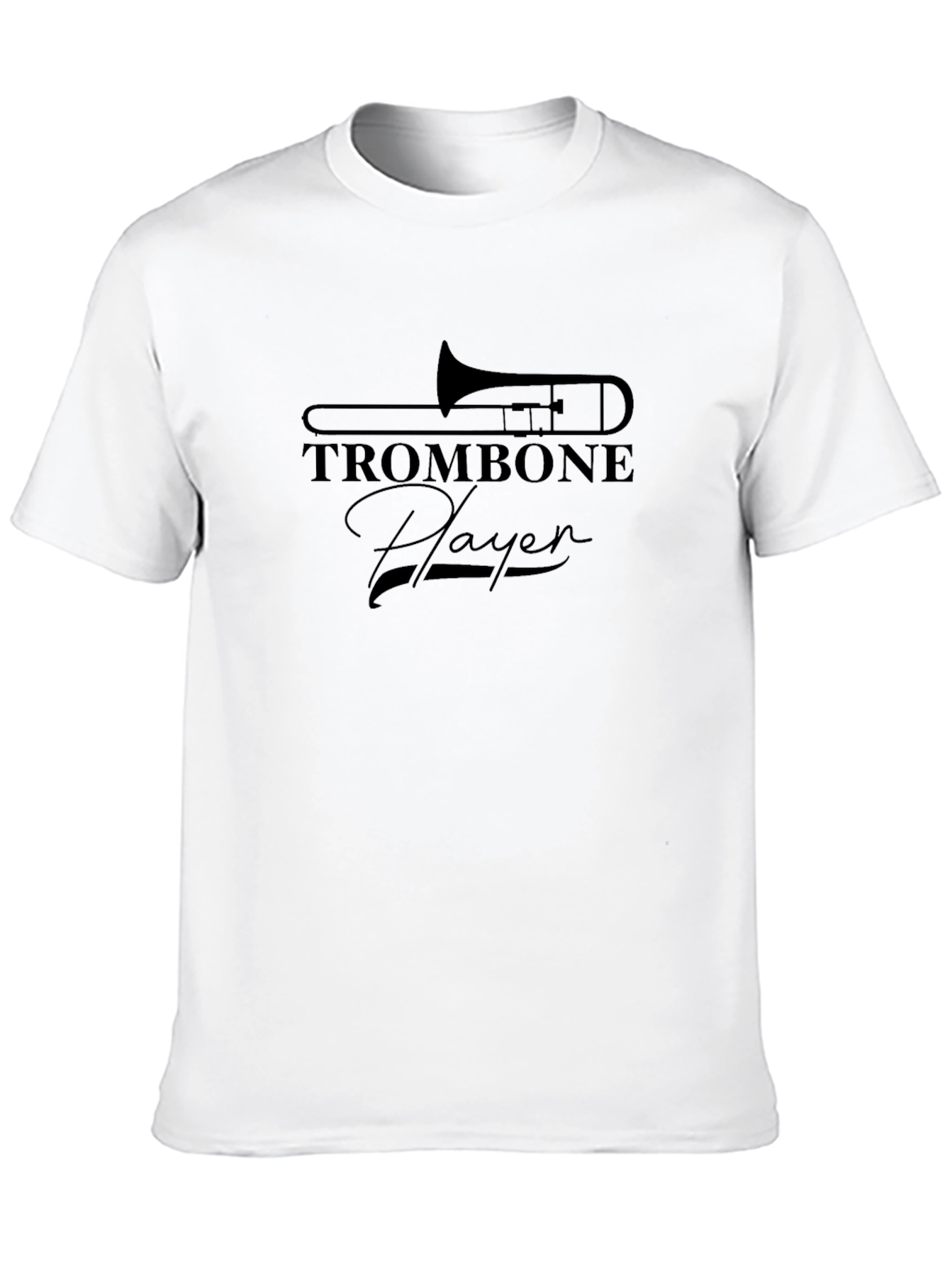 Trombone Player Black Graphic T-Shirt