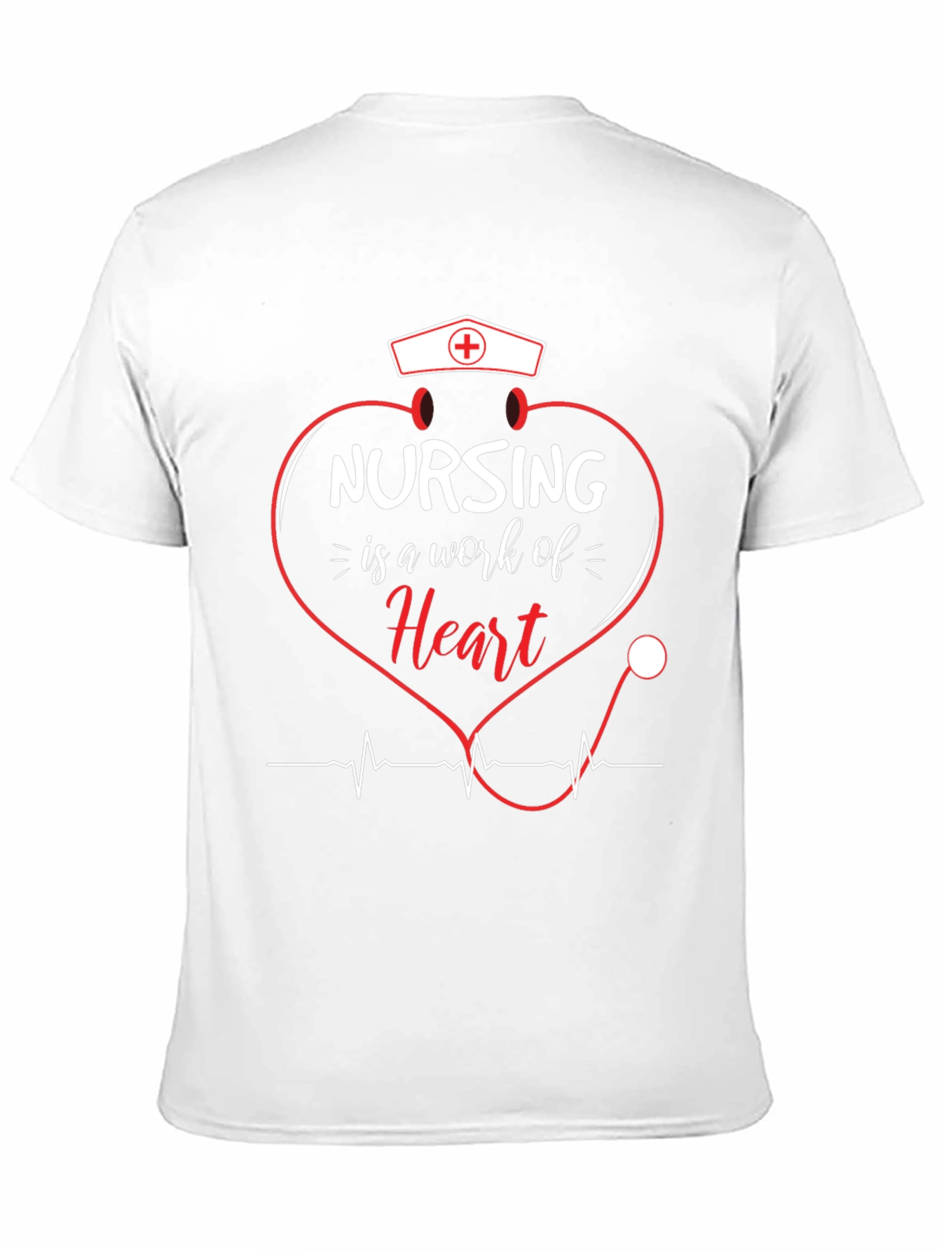 Nursing is a Work of Heart Graphic T-Shirt