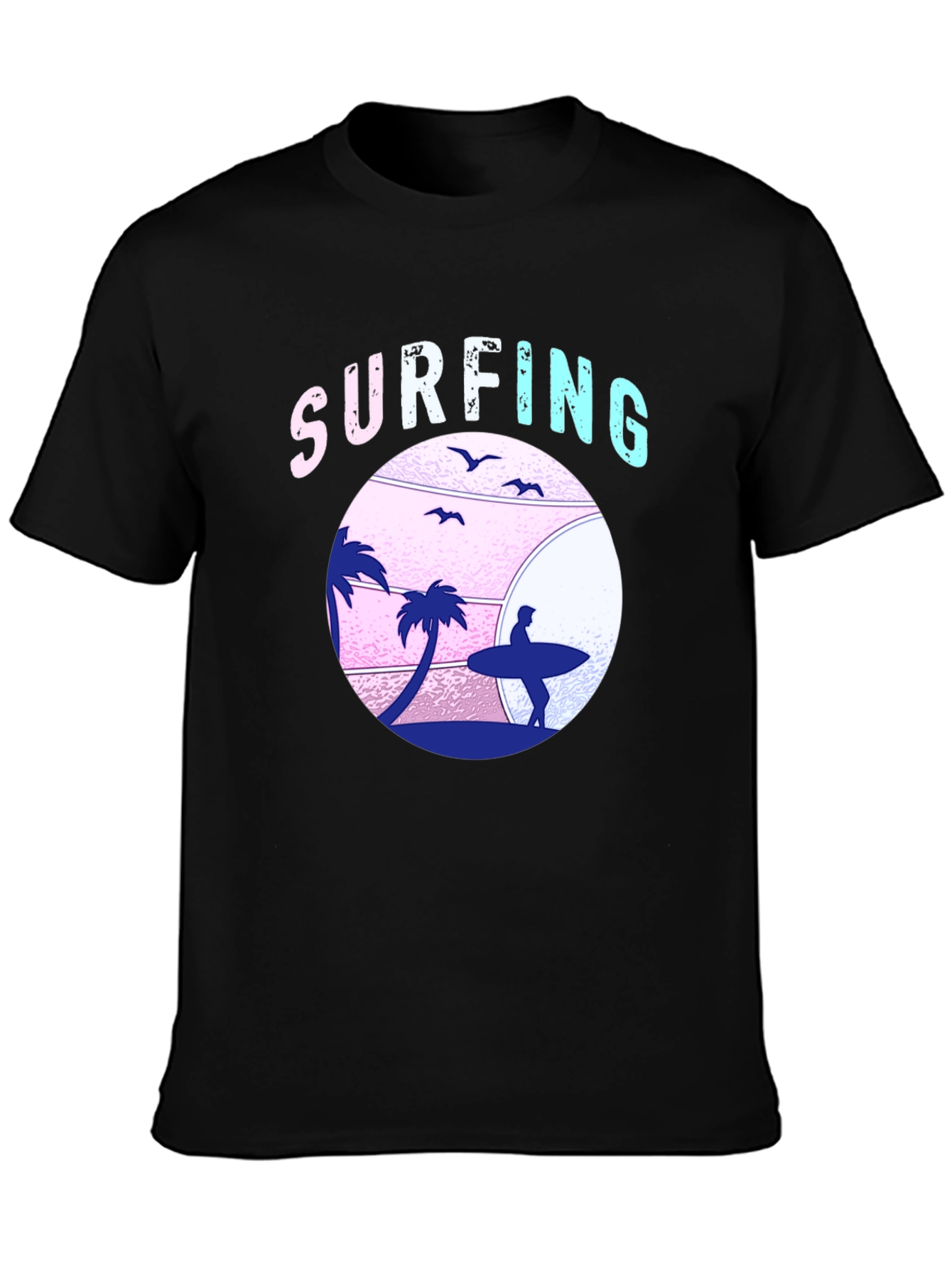 Surfing Beach Graphic T-Shirt