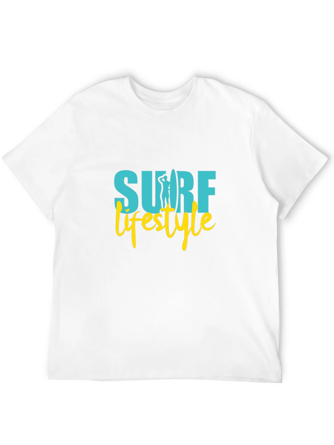 Surf Lifestyle Graphic Tee - Black Cotton Shirt