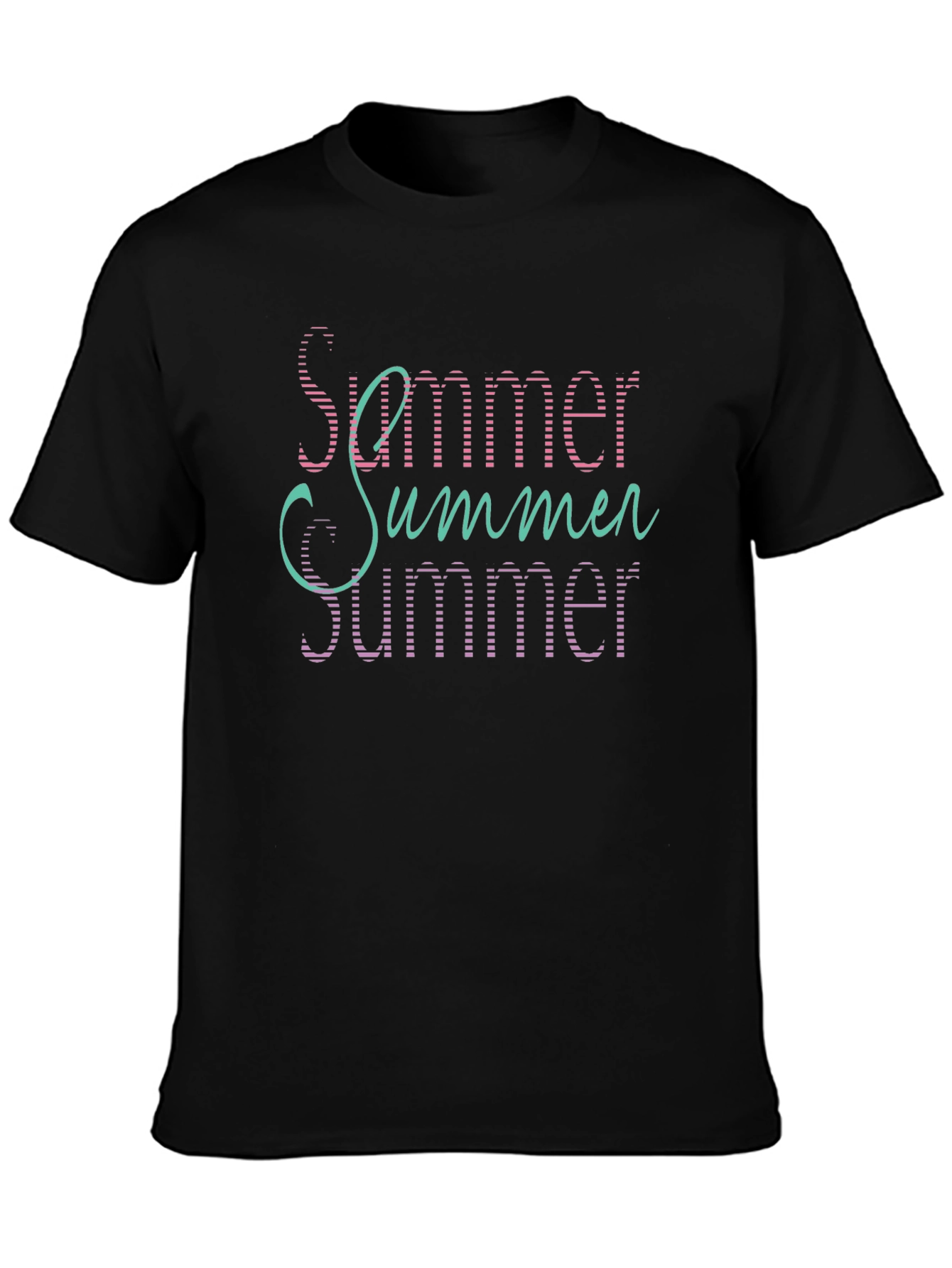 Summer Vibes Black Graphic Tee