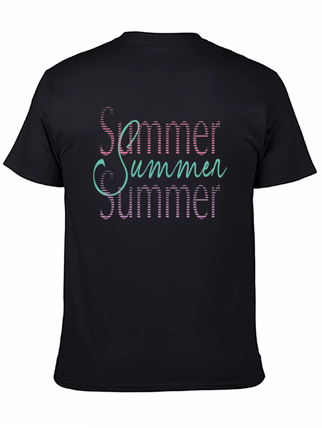 Summer Vibes Black Graphic Tee