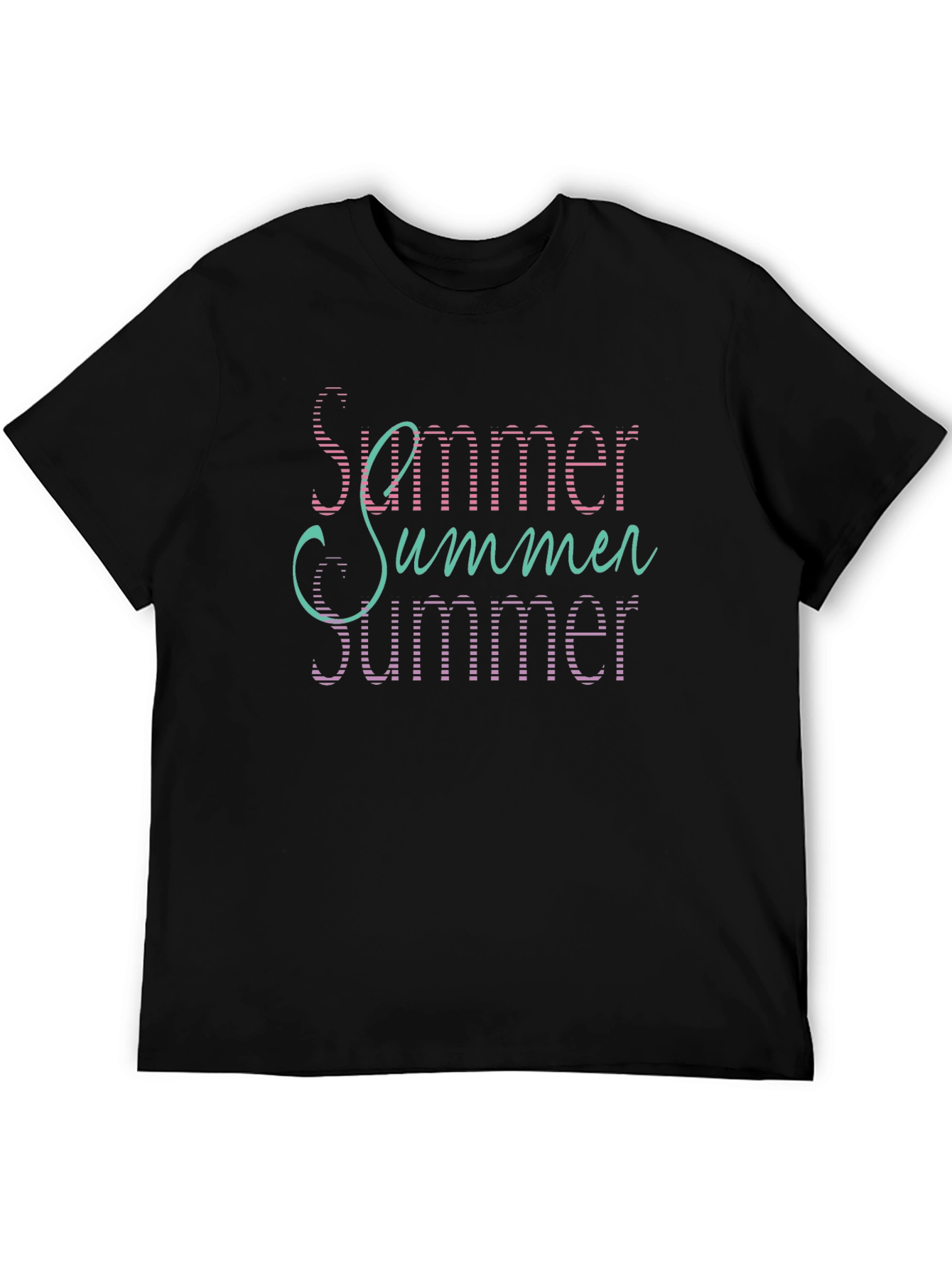 Summer Vibes Black Graphic Tee